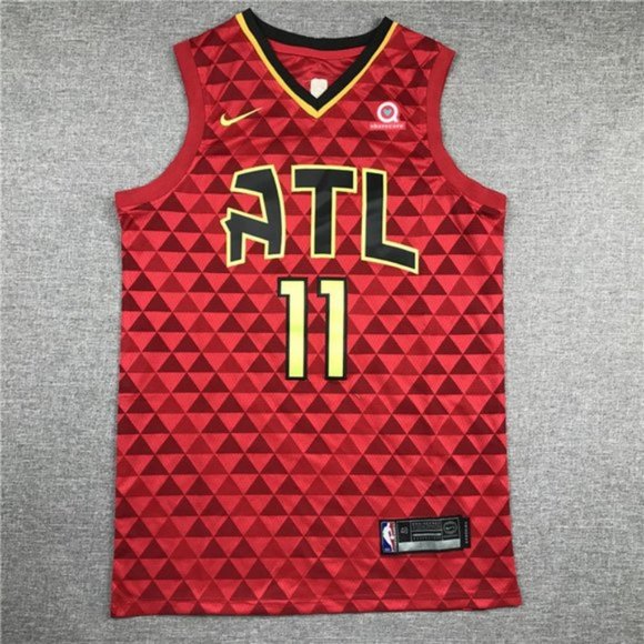 trae young red jersey